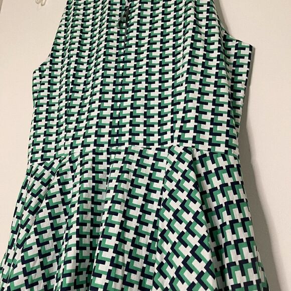 NEW!! Revolve JOIE Verene Court Green grid A line flare sleeveless dress Small - Picture 6 of 7